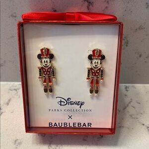 NWT Disney Parks Collection x BaubleBar collab. Mickey Mouse Nutcracker Earrings